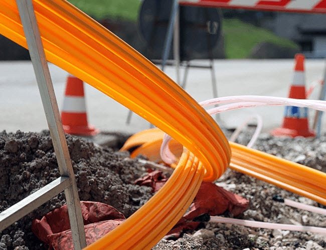 underground fiber optic installation